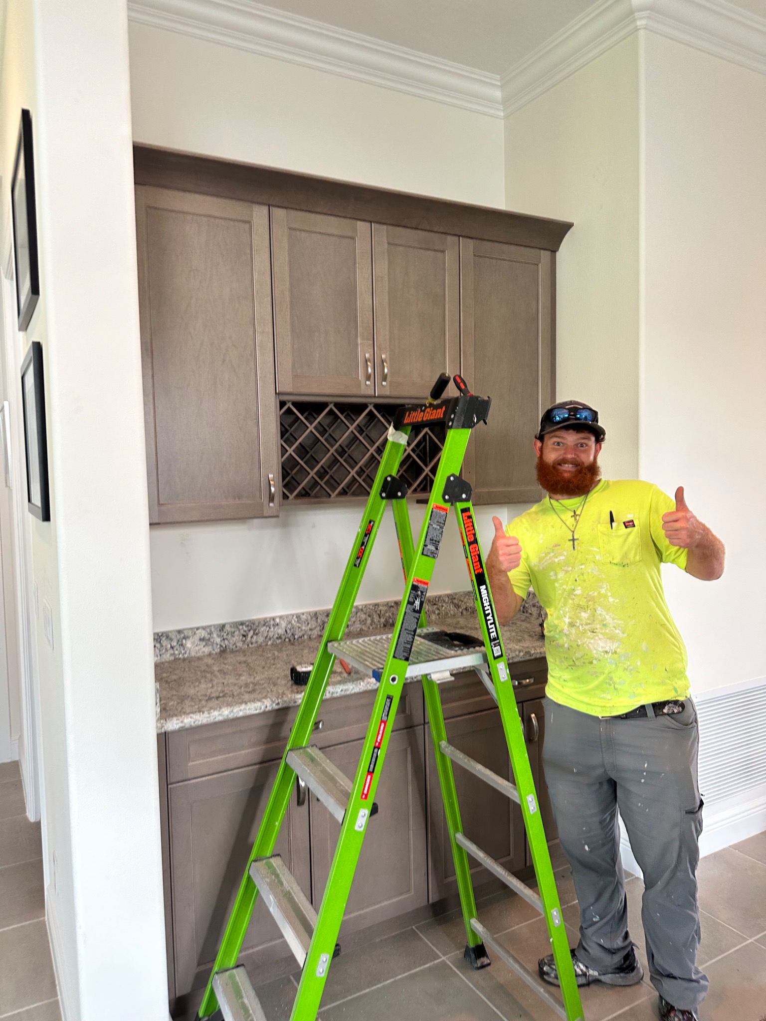 Remodeled kitchen cabinetry and finishes